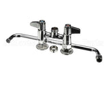 5F-4DLX14 T&S Brass Faucet, Deck Mount, 4 Centers, 14 Swing