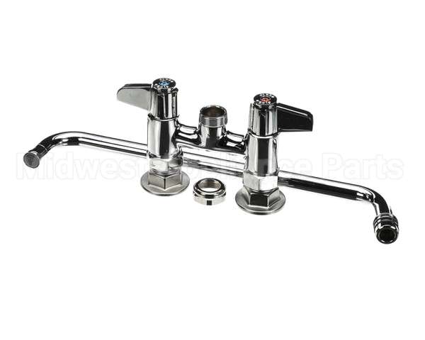 5F-4DLX14 T&S Brass Faucet, Deck Mount, 4 Centers, 14 Swing