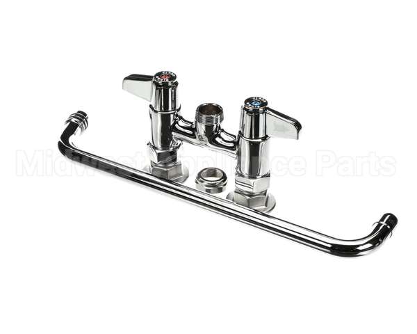 5F-4DLX14 T&S Brass Faucet, Deck Mount, 4 Centers, 14 Swing