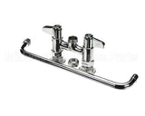5F-4DLX14 T&S Brass Faucet, Deck Mount, 4 Centers, 14 Swing