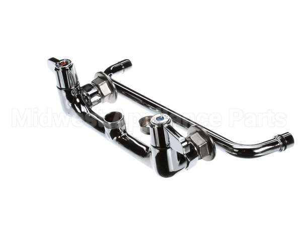 5F-8WLX12 T&S Brass Faucet, Wall Mount, 8 Centers, 12 Swing