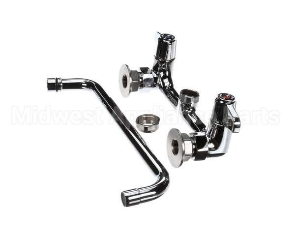 5F-8WLX12 T&S Brass Faucet, Wall Mount, 8 Centers, 12 Swing