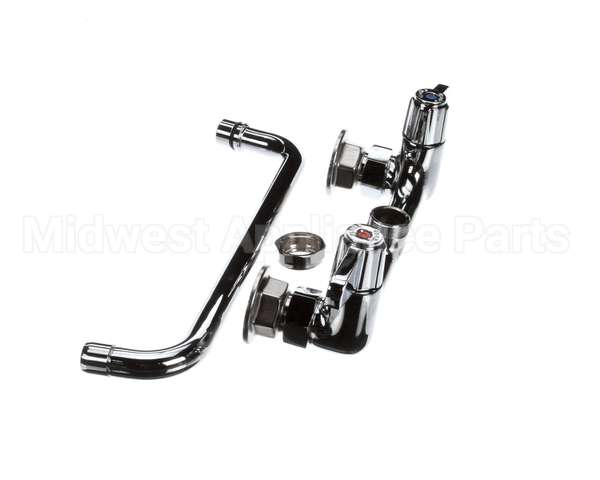 5F-8WLX12 T&S Brass Faucet, Wall Mount, 8 Centers, 12 Swing