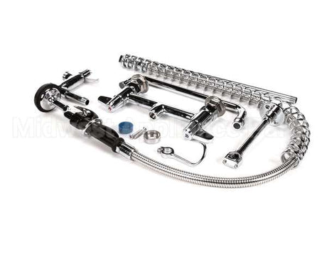 5PR-8D12 T&S Brass Pre-Rinse Unit, 8 Deck Mount, Add-On Fau