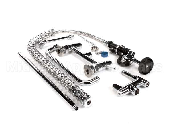 5PR-8D12 T&S Brass Pre-Rinse Unit, 8 Deck Mount, Add-On Fau