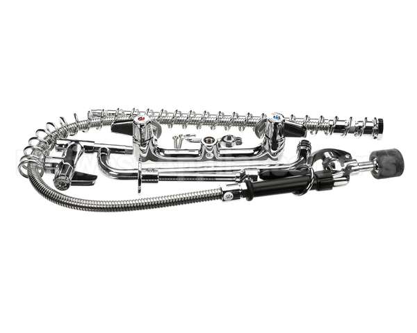 5PR-8W12-C T&S Brass Pre-Rinse Unit: 8 Wall Mount, Low-Flow S