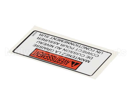 60226 Henny Penny Label-Oil Level Warning, Fre