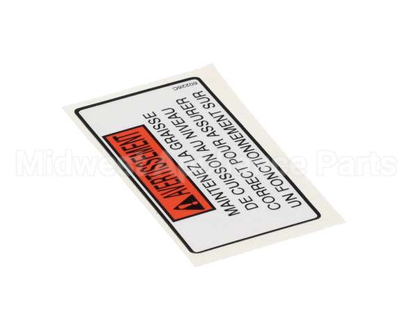 60226 Henny Penny Label-Oil Level Warning, Fre