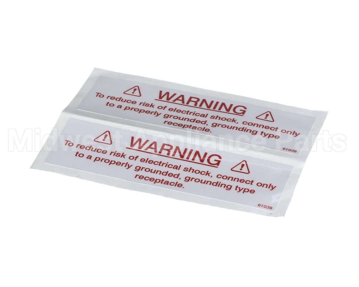 61039 Henny Penny Label-Electrical Warning