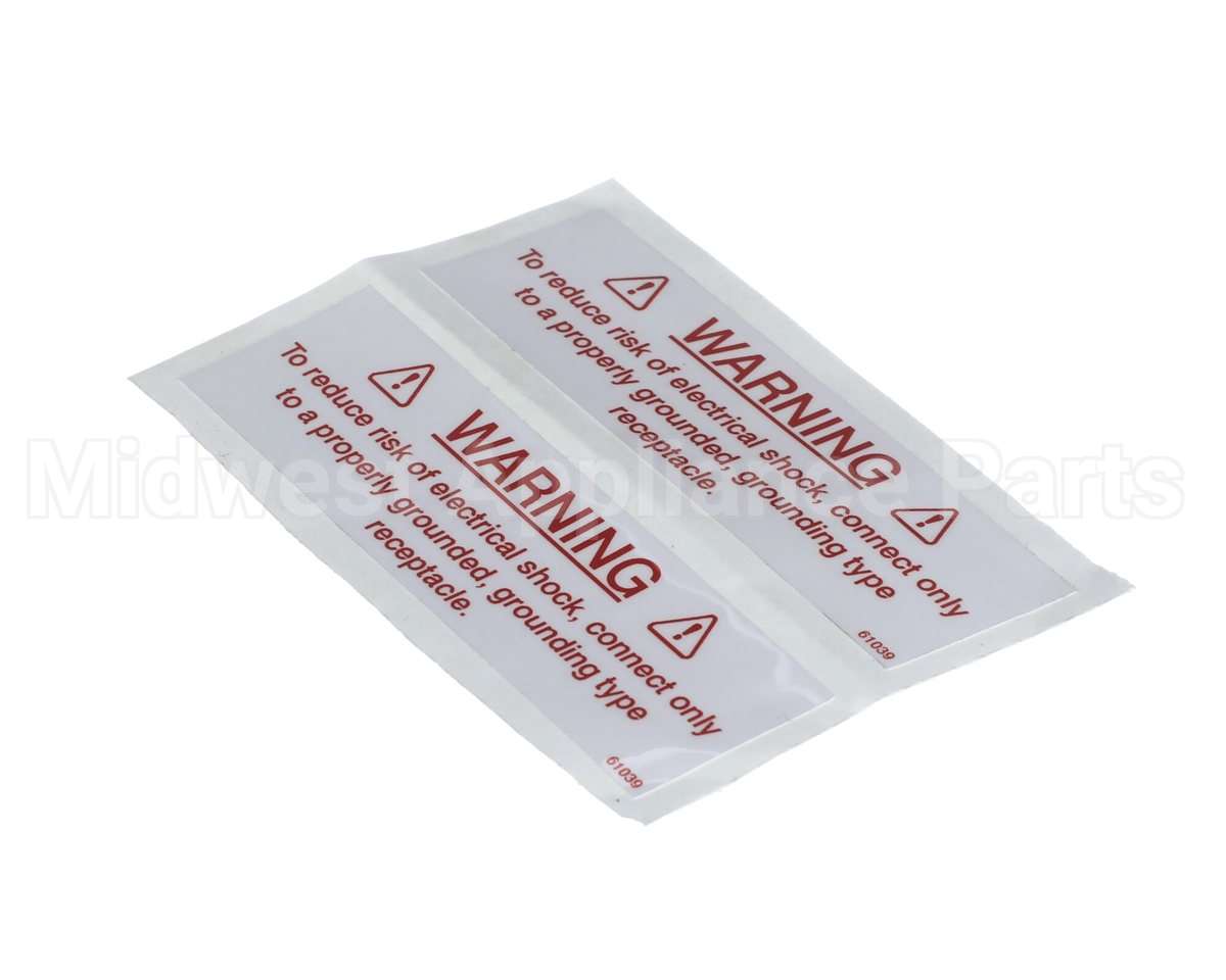 61039 Henny Penny Label-Electrical Warning