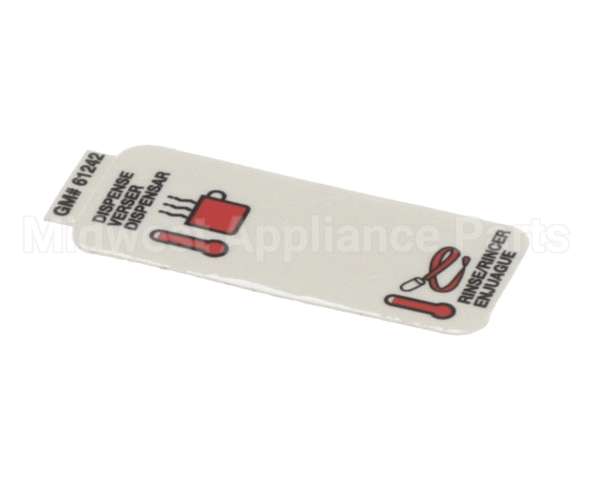 61242 Grindmaster Cecilware Label, Flush On/Off
