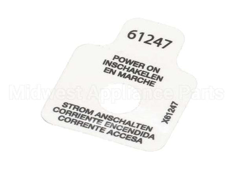 61247 Grindmaster Cecilware Label, Power On Light Pic