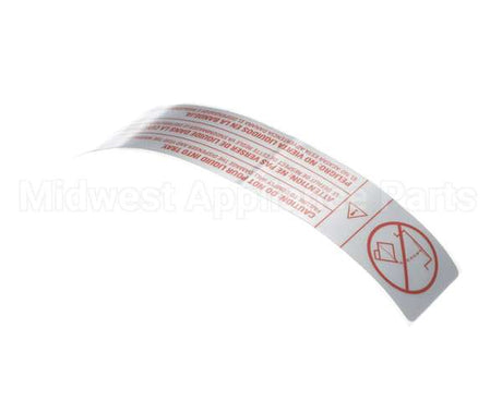 61848 Grindmaster Cecilware Decal, Front Caution
