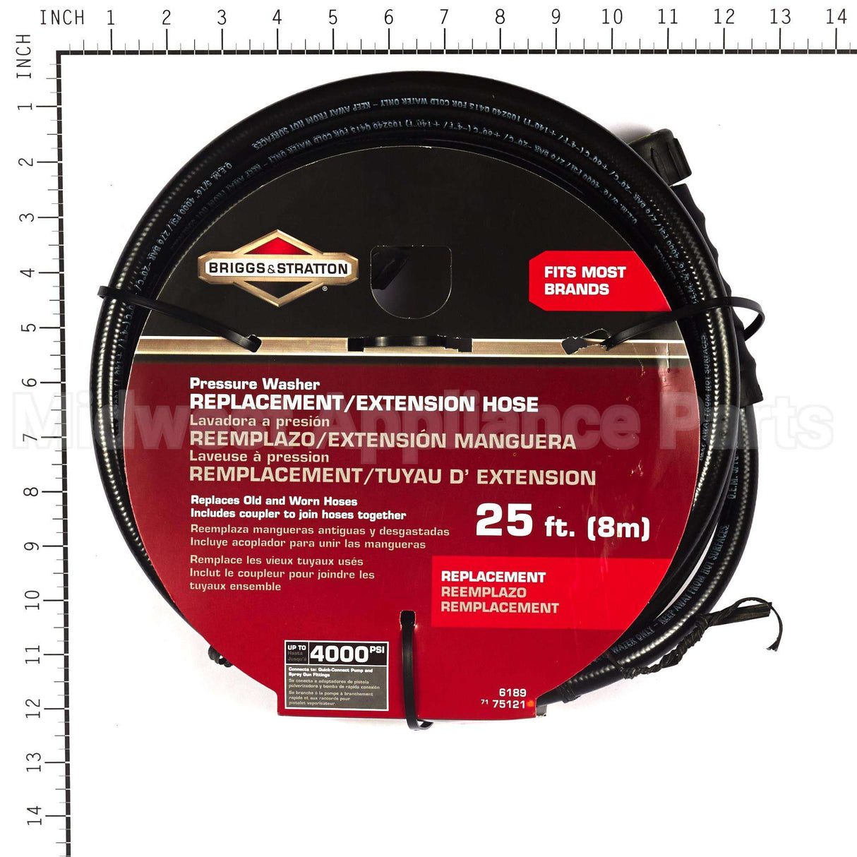 6189 Briggs & Stratton Acc Hose 5/16 X 25