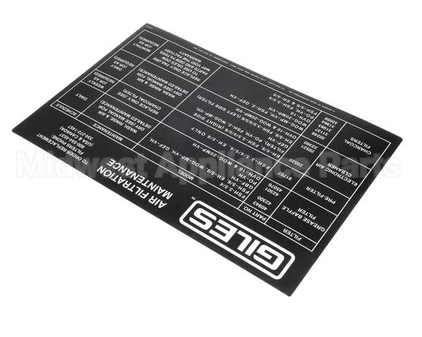 64454 Giles Label, Air Filter Maintenance, Vh Units