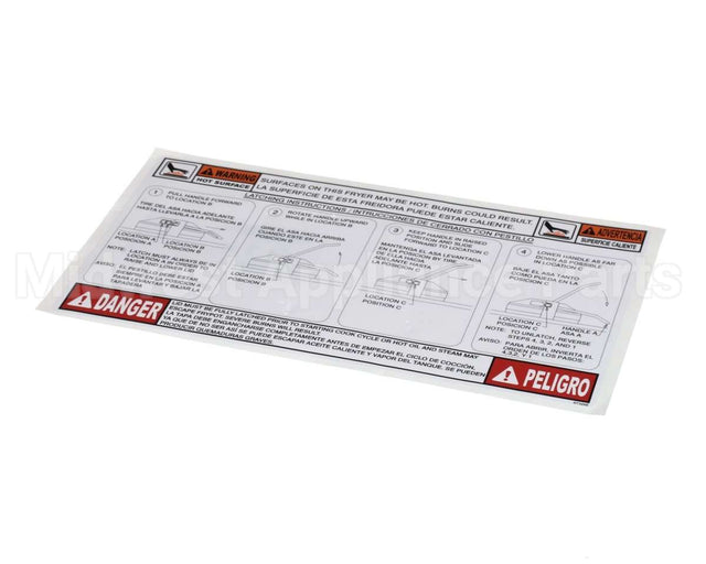 67329 Henny Penny Lid Instruction Label