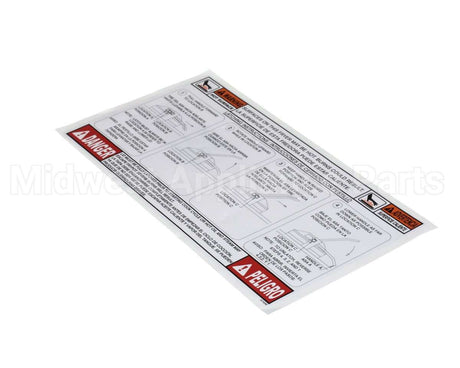 67329 Henny Penny Lid Instruction Label