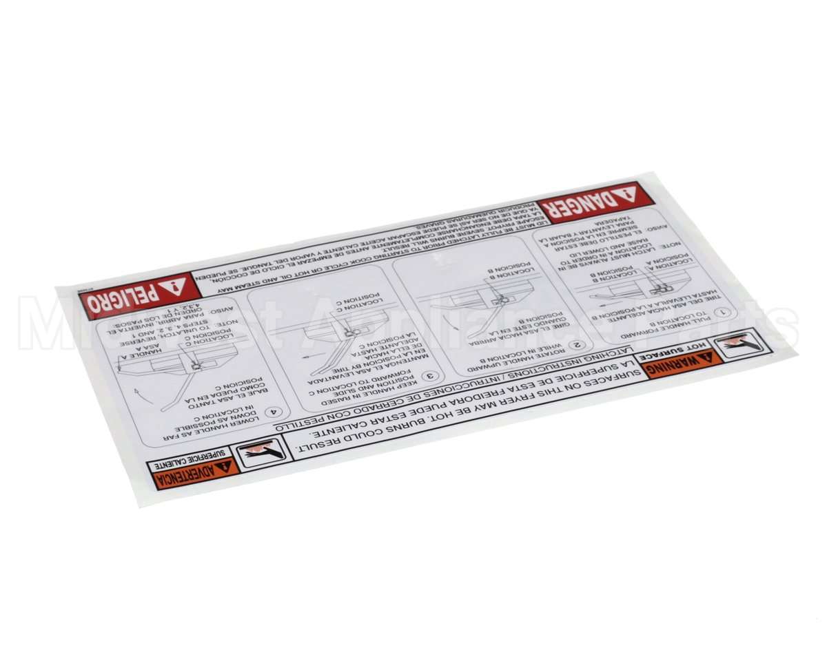67329 Henny Penny Lid Instruction Label