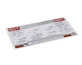 67329 Henny Penny Lid Instruction Label
