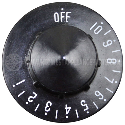 MA85A Compatible Cecilware Knob 2-1/4 D, Off-10-1