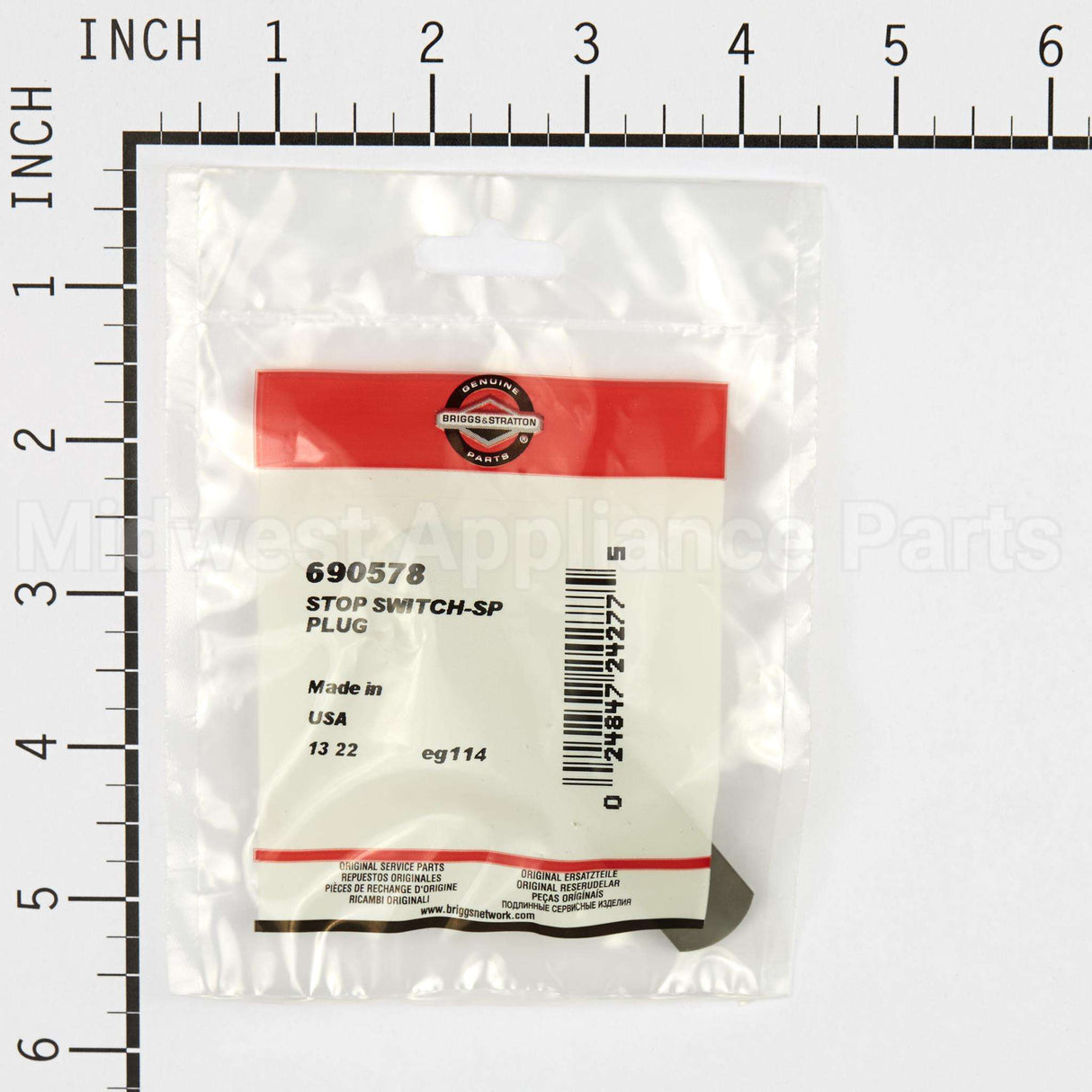 690578 Briggs & Stratton Stop Switch-Sp Plug