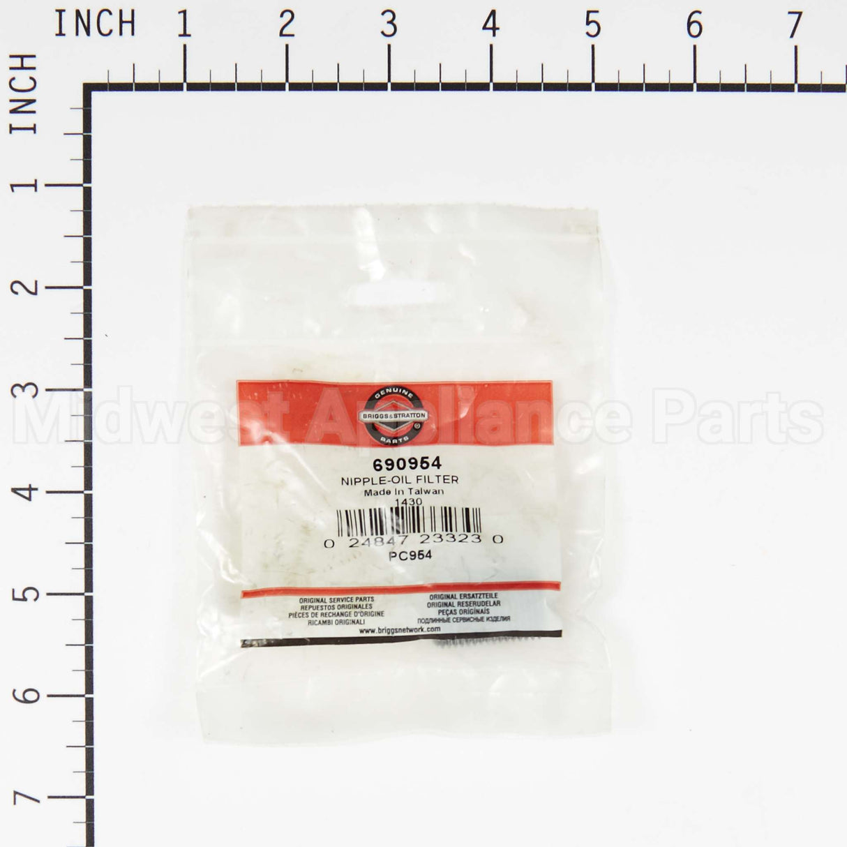 690954 Briggs & Stratton Nipple-Oil Filter