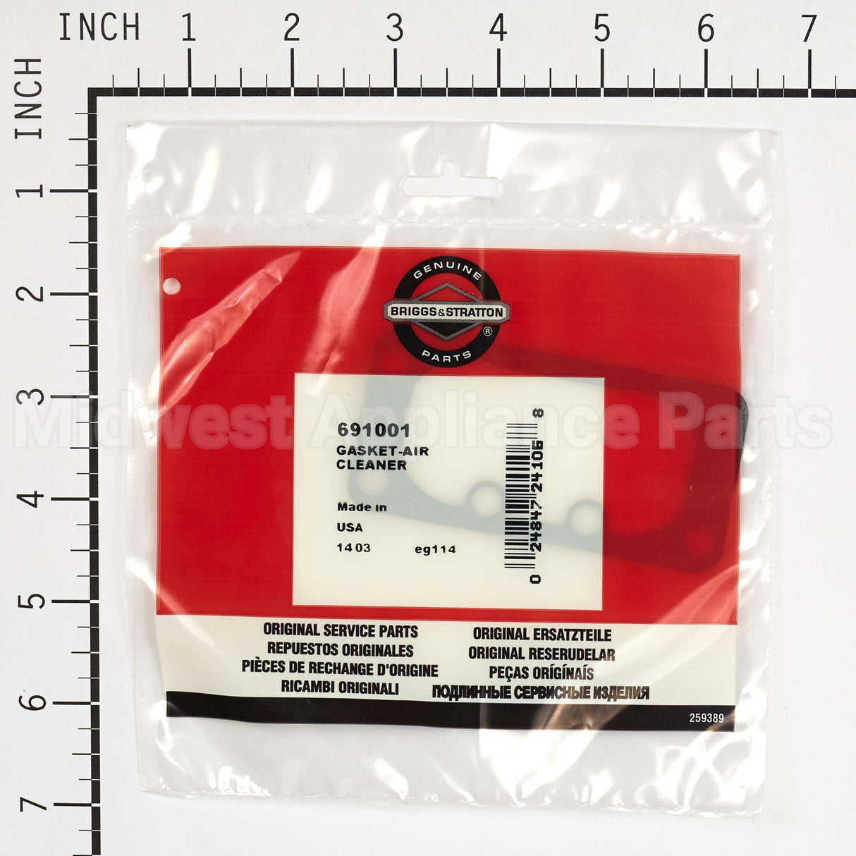 691001 Briggs & Stratton Gasket-Air Cleaner