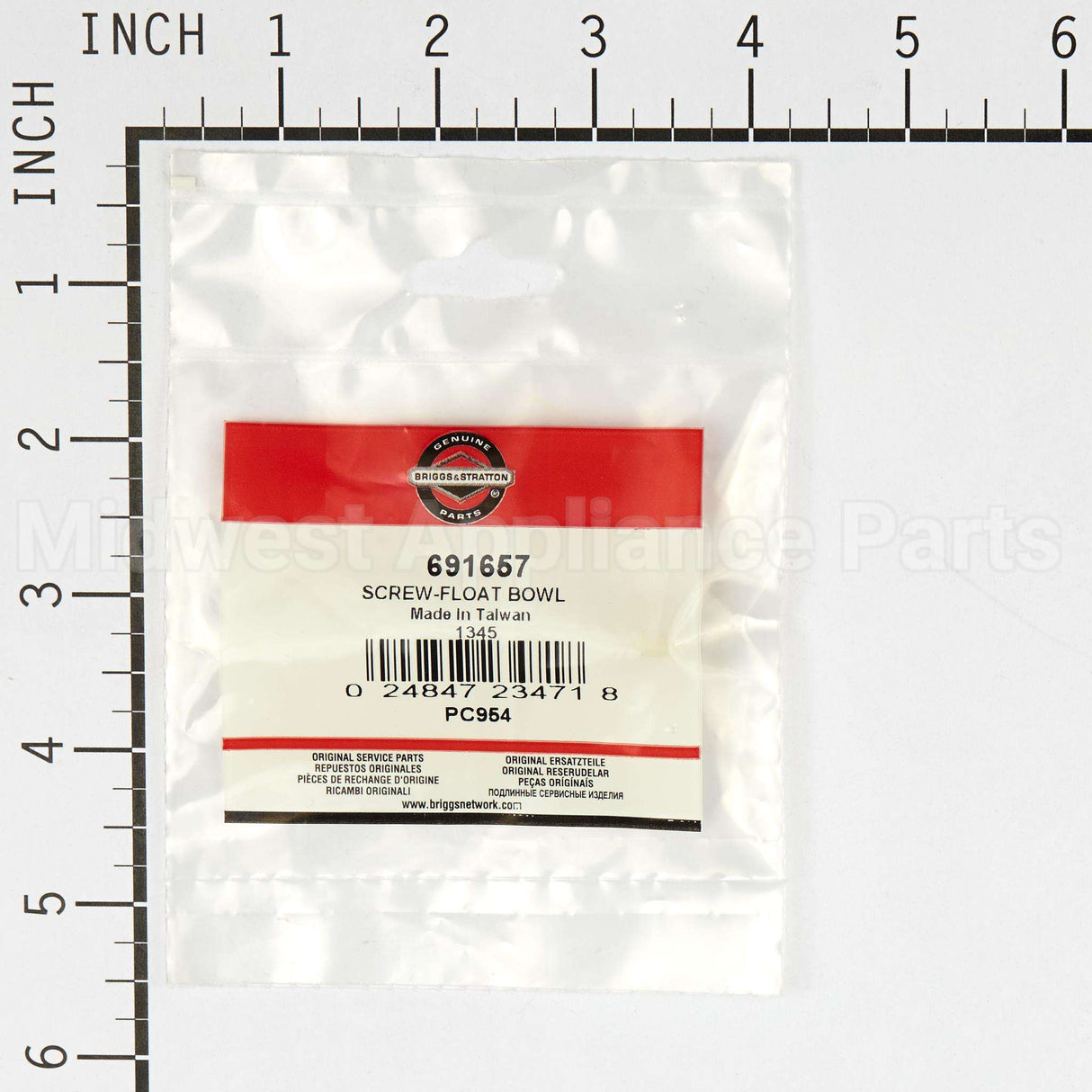 691657 Briggs & Stratton Screw-Float Bowl