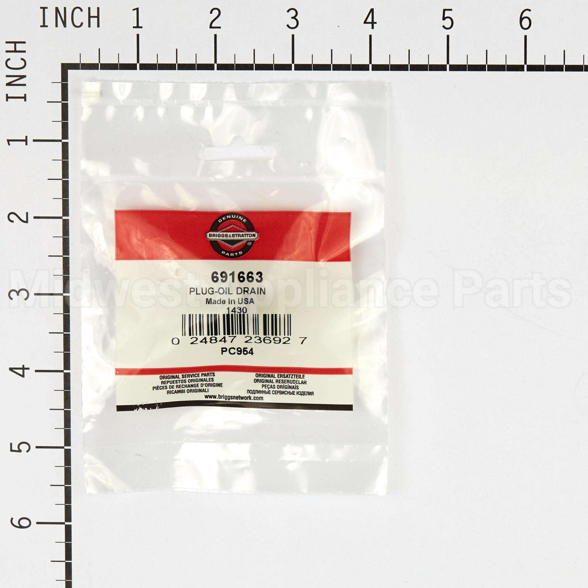 691663 Briggs & Stratton Plug-Oil Drain