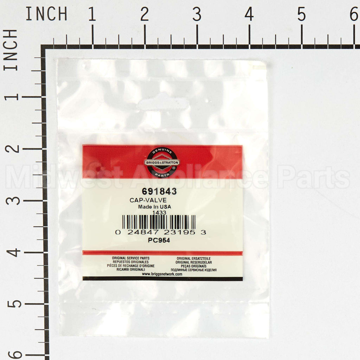 691843 Briggs & Stratton Cap-Valve