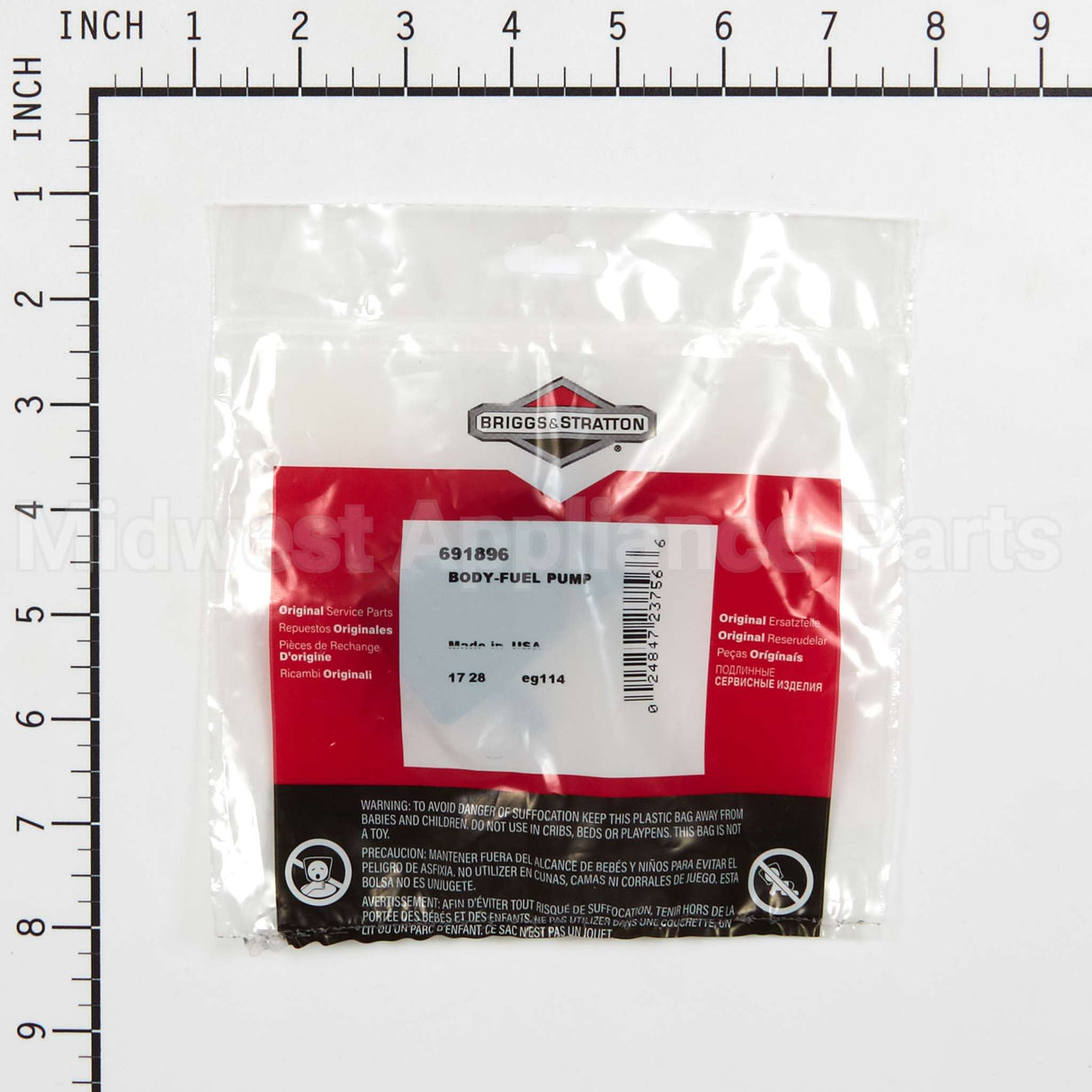 691896 Briggs & Stratton Body-Fuel Pump
