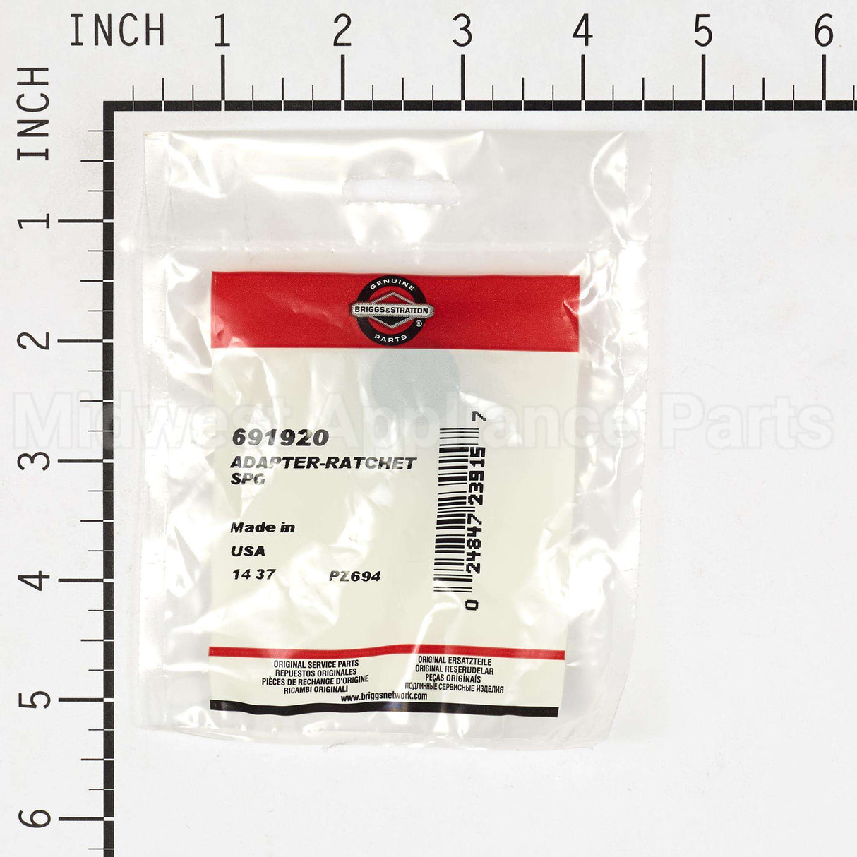 691920 Briggs & Stratton Adapter-Ratchet Spg
