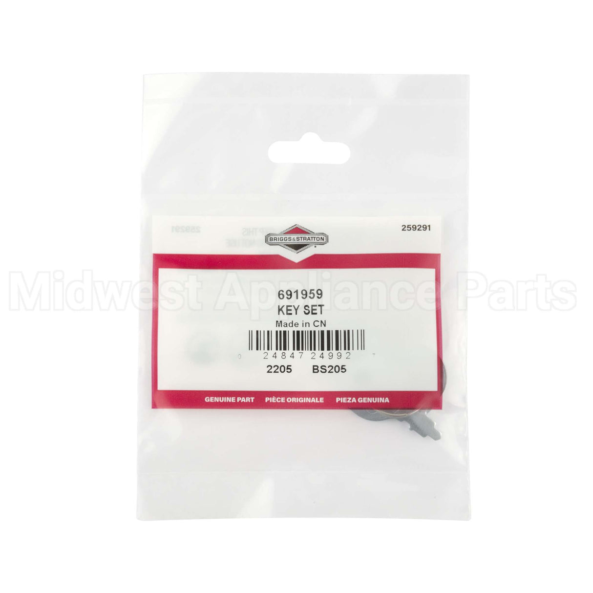 691959 Briggs & Stratton Key Set