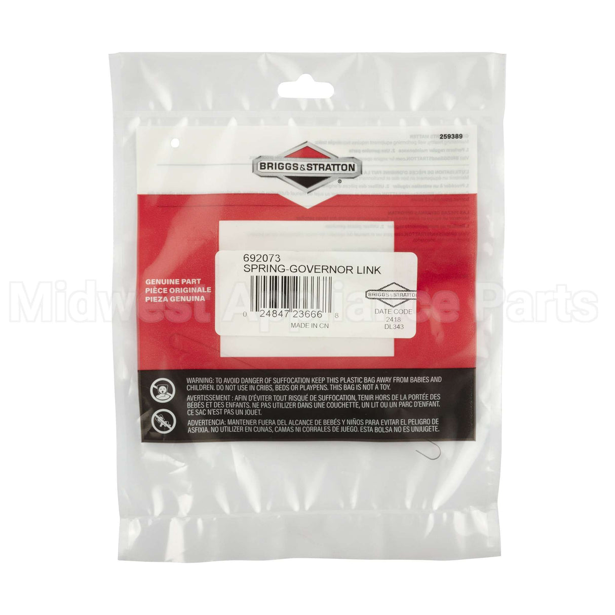 692073 Briggs & Stratton Spring-Governor Link