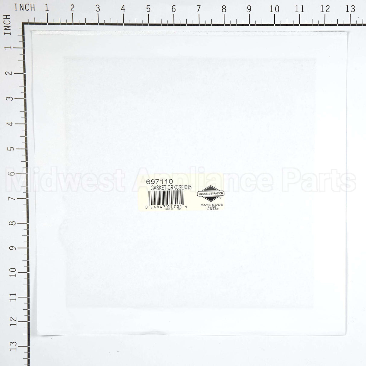 697110 Briggs & Stratton Gasket-Crkcse/015