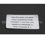 00-421727-00004 Compatible Hobart Propane To Np Plate