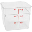 6SFSCW Compatible Cambro Container Sq Clear 6Qt