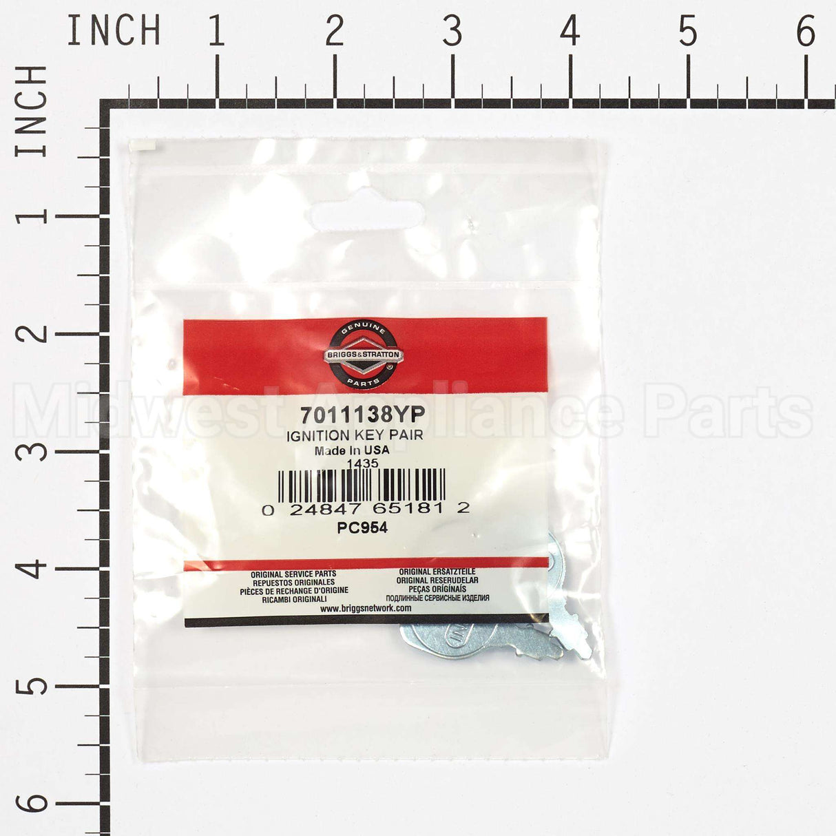 7011138YP Briggs & Stratton Ignition Key Pair