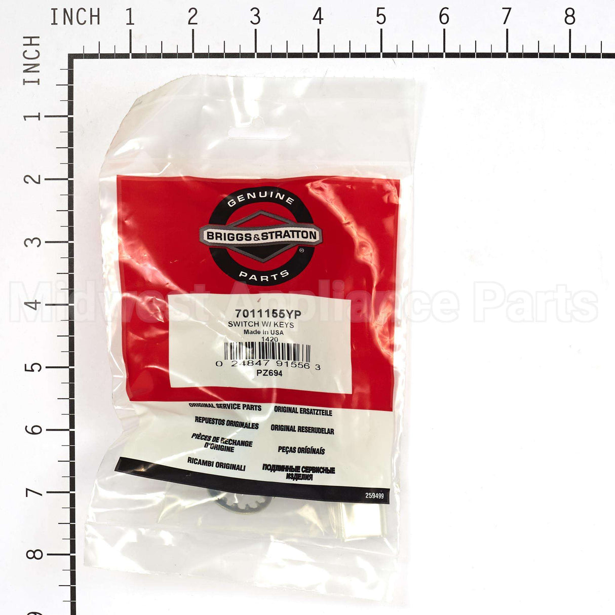 7011155YP Briggs & Stratton Switch W/ Keys