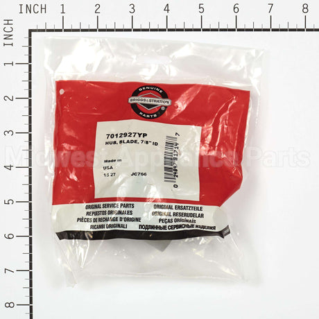 7012927YP Briggs & Stratton Hub Blade 7/8 Id"
