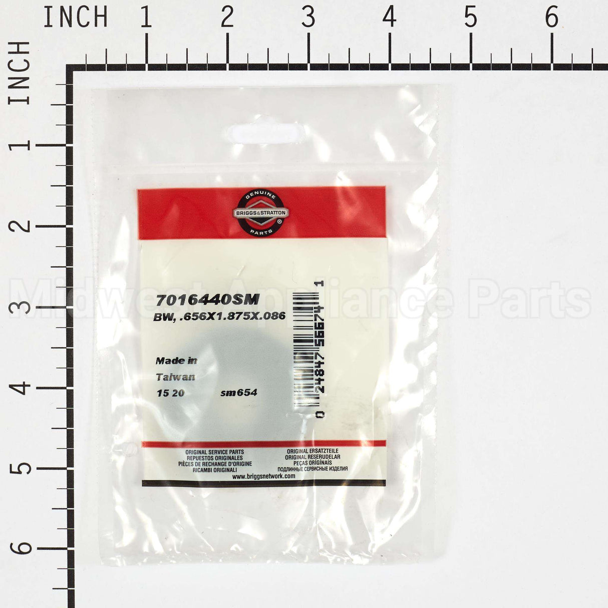 7016440SM Briggs & Stratton Bw .656X1.875X.086