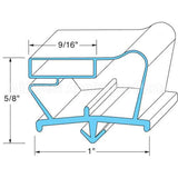 703-538C Compatible Beverage Air Door Gasket 23-1/8" X 62-3/4"