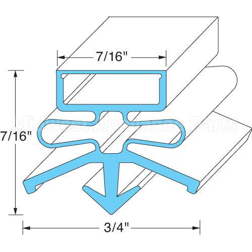 703-587C Compatible Beverage Air Door Gasket 21 1/2" X 31 1/2"