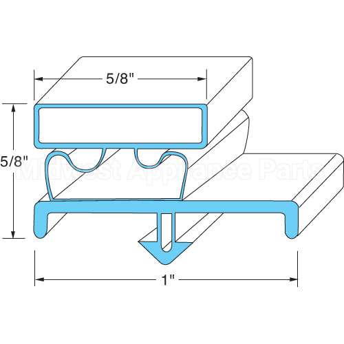 703-589C Compatible Beverage Air Door Gasket 22"X24"