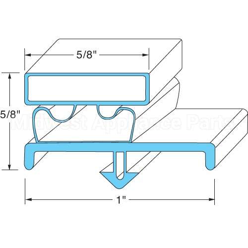 703-963D-11 Compatible Beverage Air Door Gasket 17" X 19 5/8"