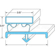 703-963D05 Compatible Beverage Air Door Gasket 22"X24"