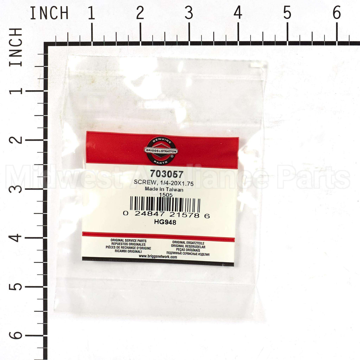 703057 Briggs & Stratton Screw 1/4-20X1.75