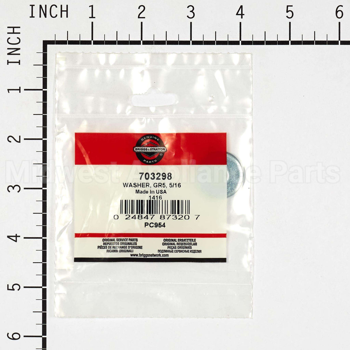 703298 Briggs & Stratton Washer Gr5 5/16