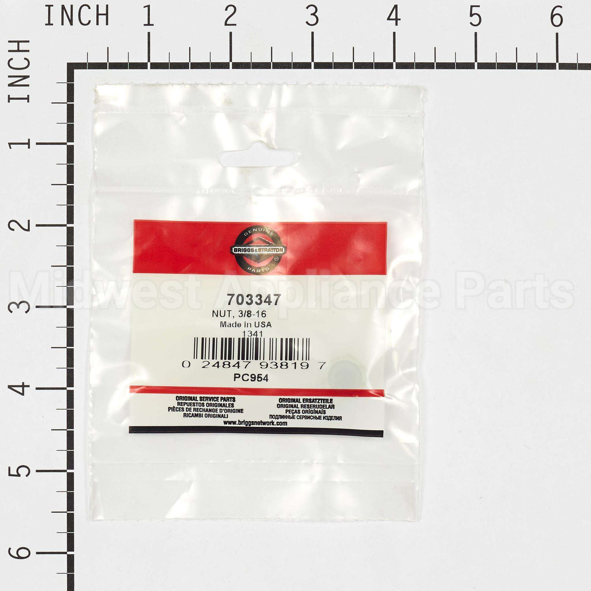 703347 Briggs & Stratton Nut 3/8-16