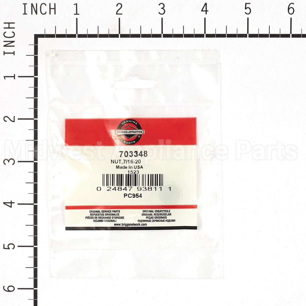 703348 Briggs & Stratton Nut7/16-20